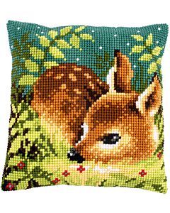 Vervaco kussen Hertje in het gras in kruissteek borduren PN-0157049