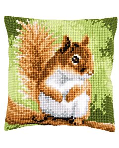 Kruissteek borduurpakket borduurkussen eekhoorn van Vervaco pn-0157491
