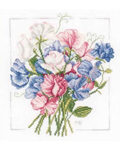 Borduurpakket Lanarte kleurige boeket is ontworpen door Marjolein Bastin pn 0157497