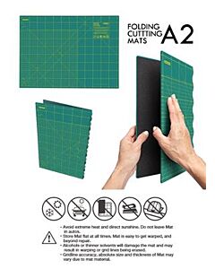 Quilt snijmat 43x60 centimeters A2 van Olfa die inklapbaar is en daardoor gemakkelijk mee te nemen