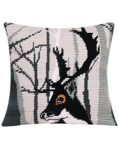 Borduurpakket Schuine spansteekkussen Hugo Hert met telpatroon La maison Victor pn-0163658