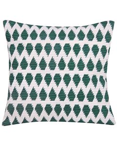 Borduurpakket Schuine spansteekkussen groen - wit met telpatroon la maison victor pn-0163721