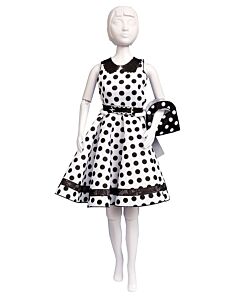 Dress Your Doll Zelf Barbiekleren naaien Peggy dots pn-0164661
