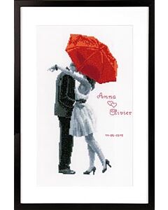 Vervaco borduurpakket onder de rode paraplu pn-0166096 borduren