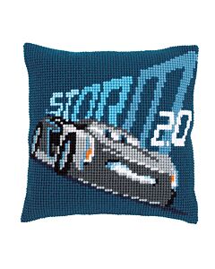 Borduurpakket Disney Jackson Storm Cars kruissteekkussen  voorbedrukt Vervaco pn-0167479