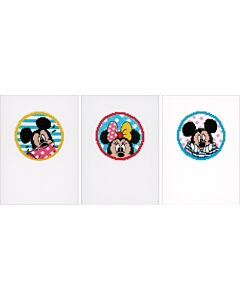 Vervaco borduurpakket 3 wenskaarten Disney Kiekeboe van Disney pn-0168455