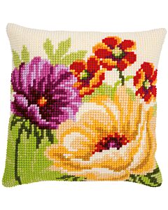 Vervaco borduurkussen zomerbloemen pn-0170507 borduren