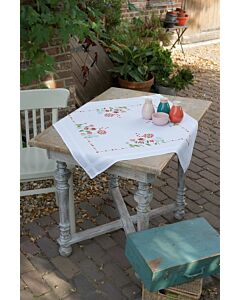 Borduurpakket voorbedrukt tafelkleedje Bloempjes om te borduren in spansteek van Vervaco pn-0170740