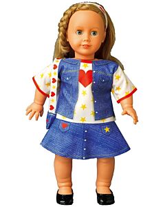 Dress Your Doll Zelf poppenkleren naaien Emily Heart jeans