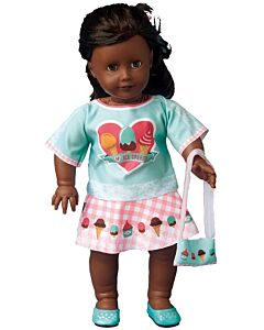 Dress Your Doll Zelf poppenkleren naaien Emily I love ice cream
