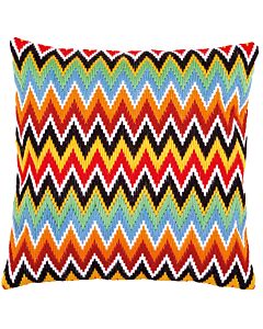 spansteek borduurpakket borduurkussen zigzag van Vervaco pn-0172881