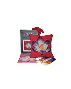 Borduurpakket voorbedrukte gobelin kussenpakket crocus van The flanders in halve kruissteek
