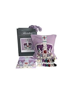 Borduurpakket voorbedrukte gobelin kussenpakket kroon van The flanders in halve kruissteek