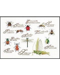 Borduurpakket Insekten van Thea Gouverneur 3029 linnen