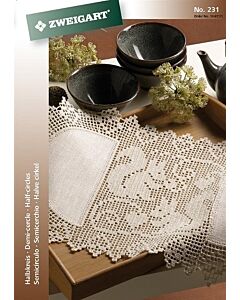 Zweigart  boekje over haak ideen halve cirkels no 231 met patronen om kleedjes en gordijnen 