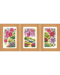 Vervaco borduurpakket 3 stuks in mijn  tuin borduren pn-0185068