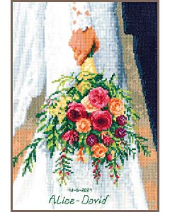 Borduurpakket bruidsboeket van Vervaco pn-0189338