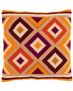 Borduurpakket kruissteekkussen Kelim motieven van Vervaco PN-0191883