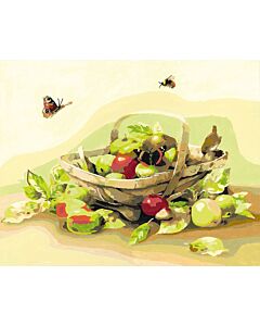 Schilder op nummer Asian lady in pink Lanarte PN-0194387