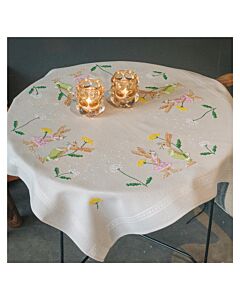 Vervaco tafelkleed borduren Paaskonijnen PN-0196673 voorbedrukt