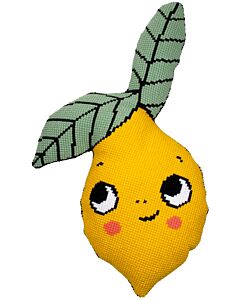 Borduurpakket kruissteekkussen Eva Mouton Citroen  met kussenrug van Vervaco pn-0196961