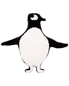Borduurpakket kruissteekkussen Eva Mouton Pinguin met kussenrug van Vervaco pn-0196999