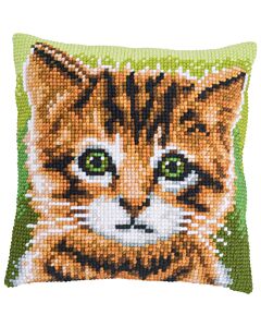 Vervaco borduurkussenpakket kitten PN-0199299 voorbedrukt