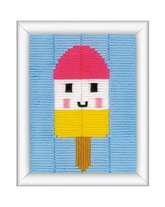 Kinder borduurpakket spansteek ijsje van Vervaco pn-0199382