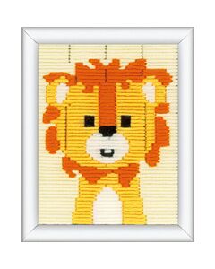 Kinder borduurpakket spansteek Guitige leeuw van Vervaco pn-0199392