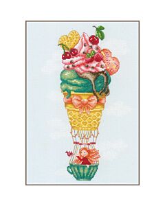 Vervaco borduurpakket Ijsjesballon PN-0200165 telpatroon