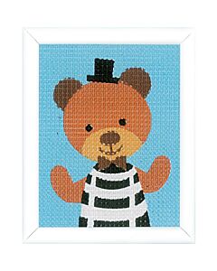 Kinder borduurpakket halve kruissteek Beertje van Vervaco PN-0200745.