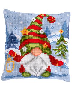 Vervaco borduurkussenpakket gnome alone PN-0201601 voorbedrukt