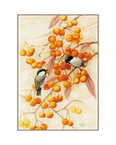 Lanarte borduurpakket klein oranje feestje PN-0201746 telpatroon is een borduurpakket van de serie Marjolein Bastin.