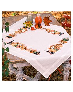 Vervaco borduurpakket tafelkleed winterdorp PN-0202561 voorbedrukt