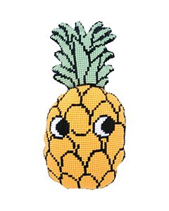 Vervaco kruissteekkussen Ananas met kussenrug pn-0202631 van Eva Mouton om borduren met een afmeting van 28x55cm in 4 kleuren.