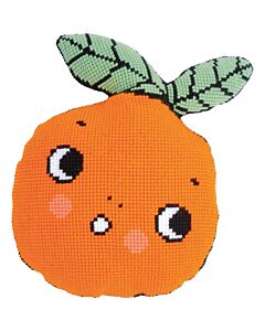 Vervaco kruissteekkussen Sinaasappel met kussenrug pn-0202664 van Eva Mouton