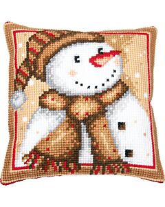 Vervaco borduurkussenpakket sneeuwman PN-0202694 voorbedrukt