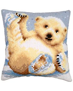 Vervaco borduurkussenpakket kleine ijsbeer PN-0203141 voorbedrukt