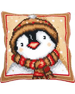 Vervaco borduurkussenpakket pinguïn PN-0203343 voorbedrukt 