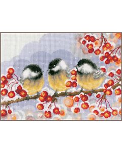 Vervaco borduurpakket 3 Meesjes tussen bessen PN-0203368 telpatroon