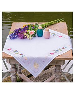 Vervaco borduurpakket tafelkleed 'Viooltjes' PN-0205041 telpatroon