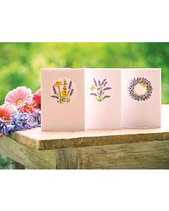 Vervaco wenskaarten lavendel 3st. borduren PN-0205047 telpatroon