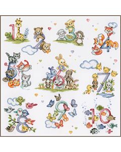 Vervaco borduurpakket tellen van 1 tot 10 PN-0205179 telpatroon