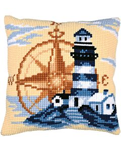 Vervaco borduurkussenpakket marine PN-0205419 voorbedrukt (kussenrug en opvulkussen apart verkrijgbaar)