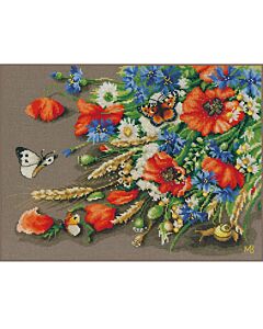 Lanarte borduurpakket weide bloemen schat PN-0205694 evenweave telpatroon