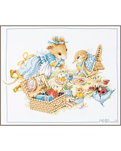Lanarte borduurpakket picknick met Vera PN-0205754 aida telpatroon