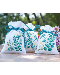 Vervaco borduurpakket 3st. kruidenzakjes in de natuur PN-0207186 telpatroon