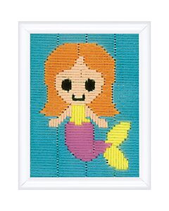 Vervaco kinder borduurpakket zeemeermin PN-0207537 voorbedrukt