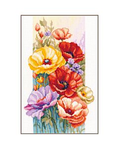 Vervaco borduurpakket klaprozen PN-0210958 telpatroon