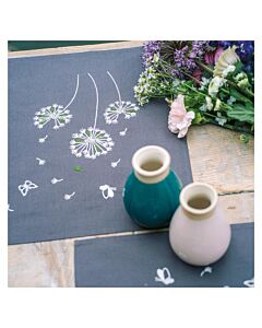 Vervaco borduurpakket placemat 2st. 'Paardenbloem/Pluisjesbloem' PN-0214749 voorbedrukt